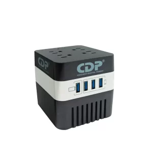 ESTABILIZADOR CDP RU-AVR604I 600VA/300W 4 SALIDAS 4 USB